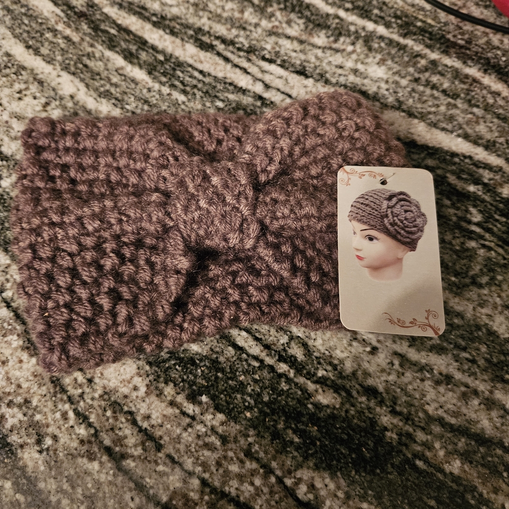 Threadzwear Elegant Knit Headband in Brown